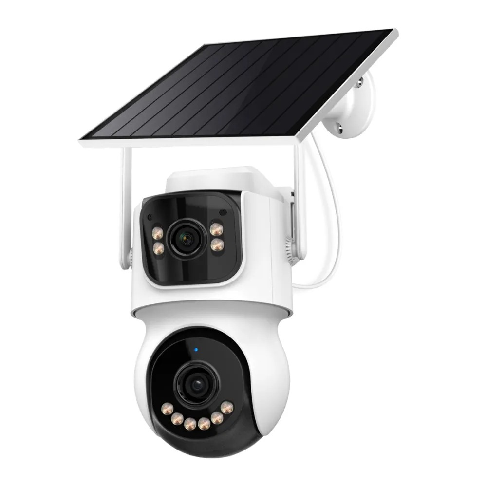 Cámara solar WiFi exterior de doble lente